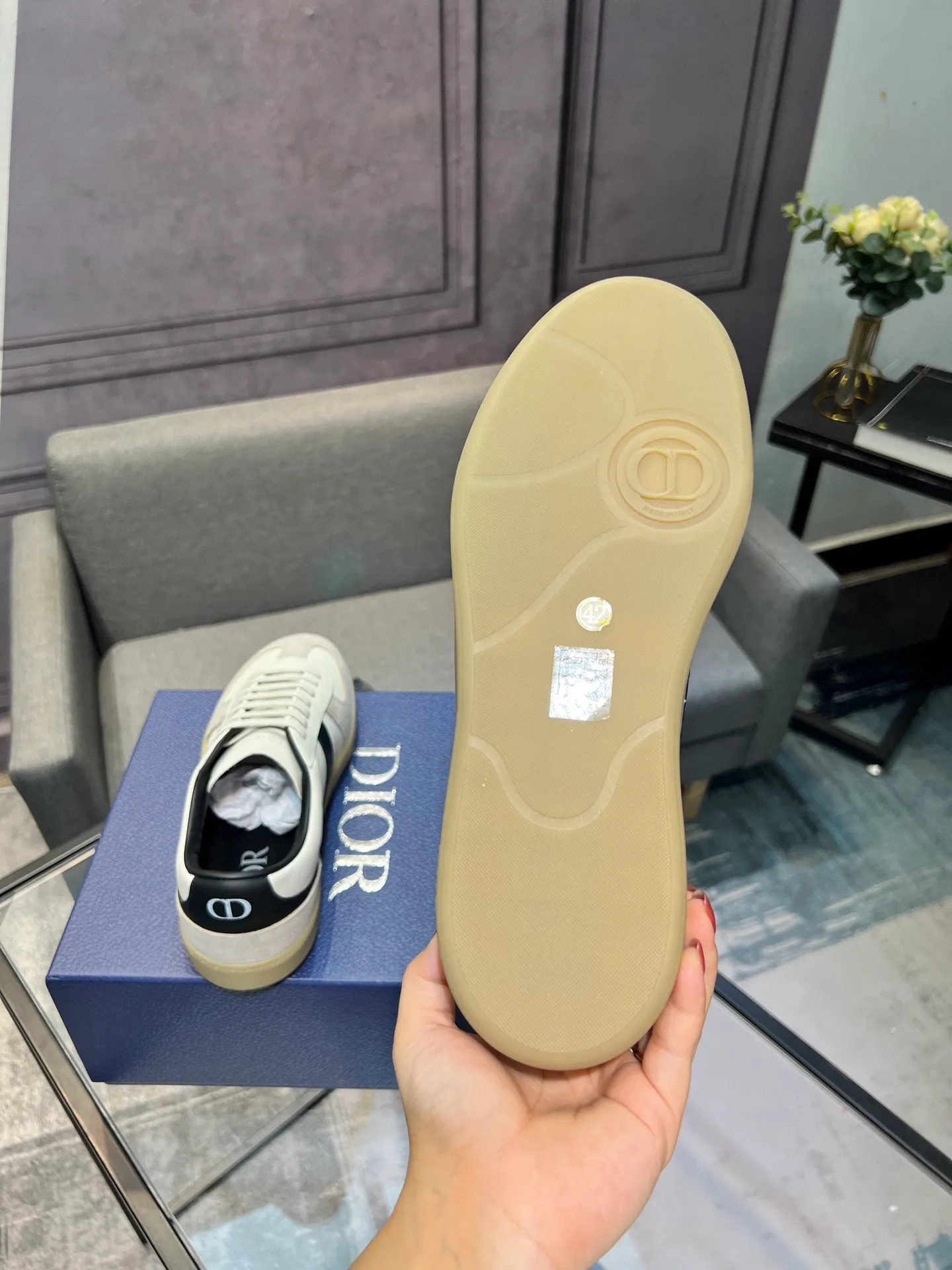 Men's men's shoes 💰560〖Audio⁠Di‎〗Dior2025⁠new‎ B01 training⁠德‎shoes Material⁠surface‎: layer⁠head‎leather⁠cow‎+lining cowhide‎ TPU original bottom⁠large⁠version‎ code number‎: male 39-45 <Male 38 46 done>